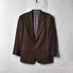Vintage Hart Schaffner & Marx Sport Coat Brown Ventless Union Made Size 42L